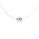 Colier din fir transparent cu pandantiv din zirconiu AS42PRR